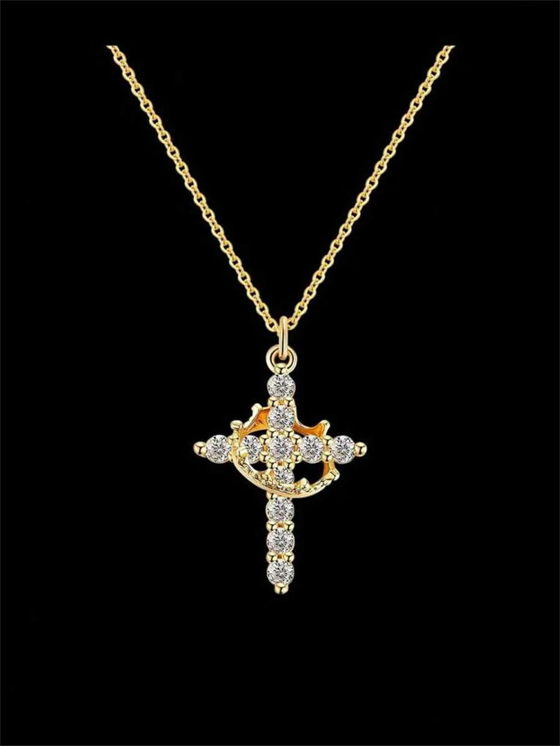 Crown Cross Necklace