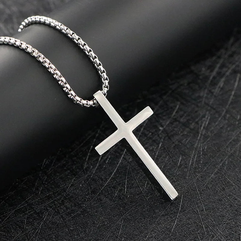 Titanium Cross Chain Necklace
