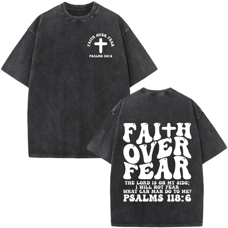 Faith Over Fear Washed Tee