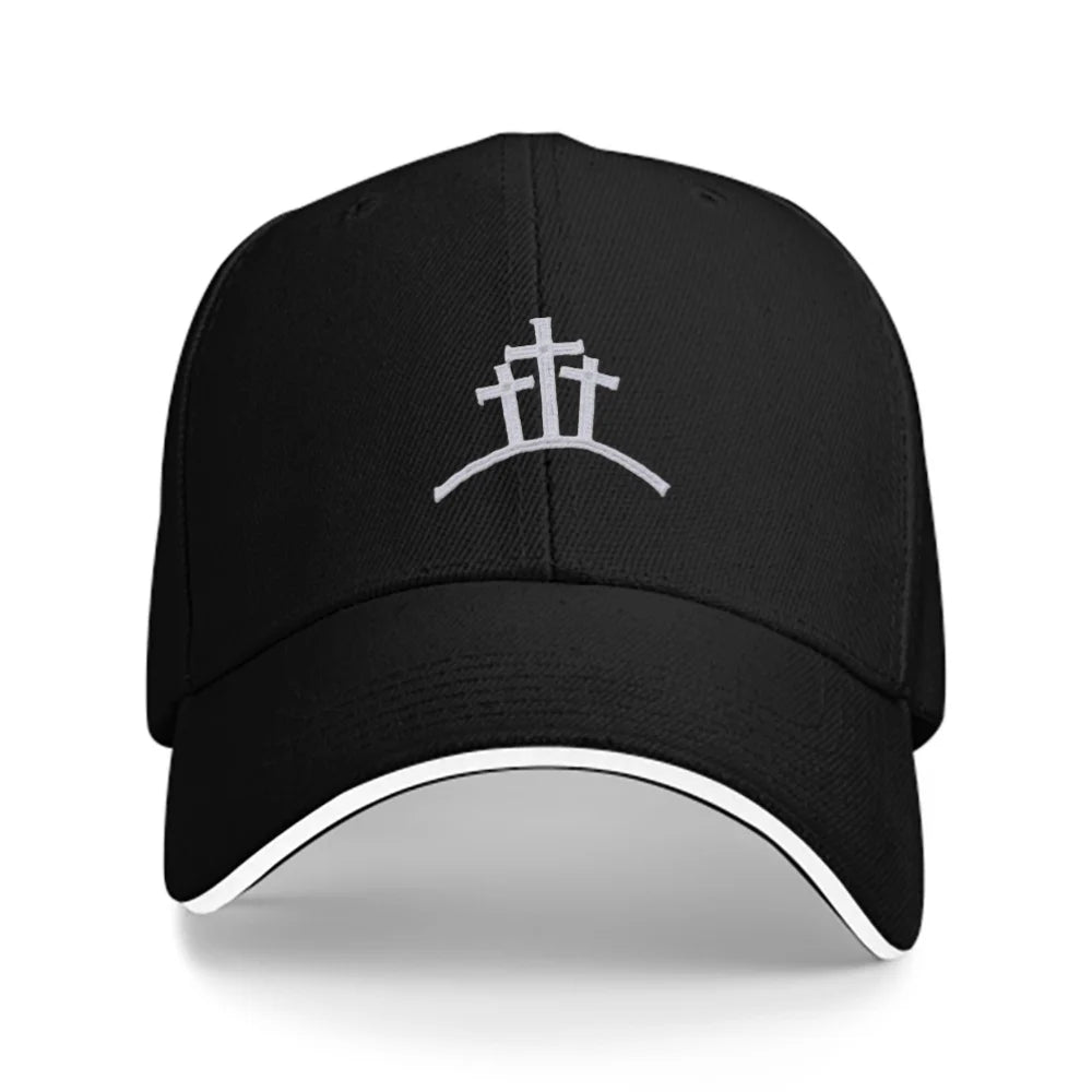 White Cross Mesh Cap