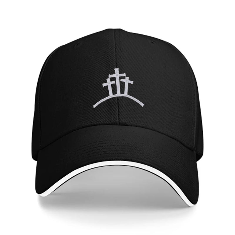 White Cross Mesh Cap