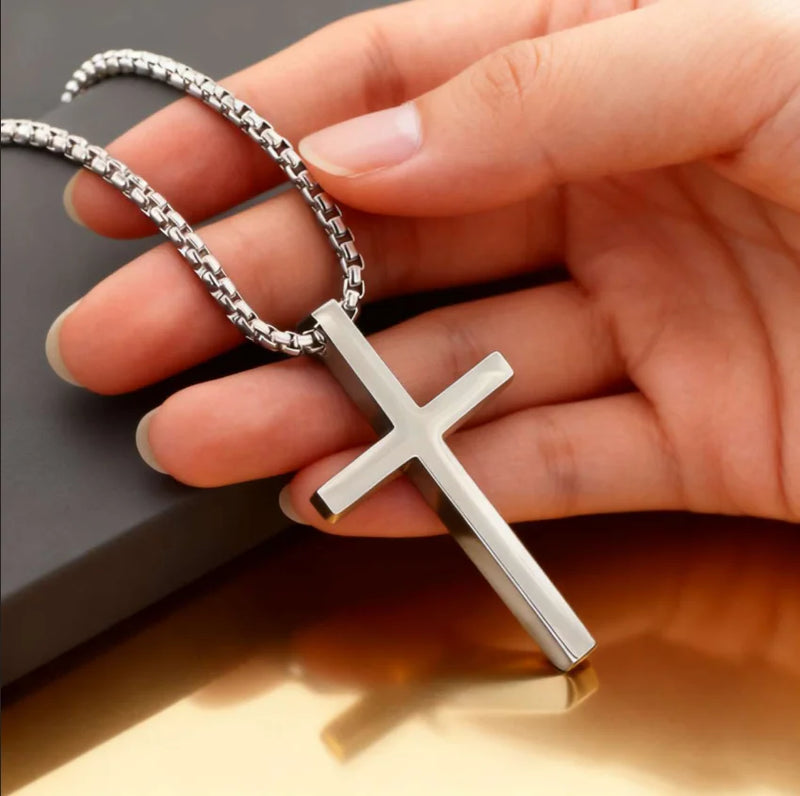 Titanium Cross Chain Necklace