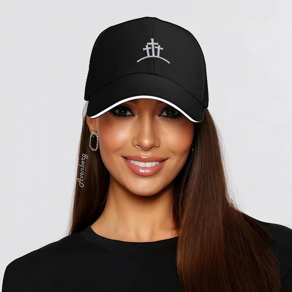 White Cross Mesh Cap