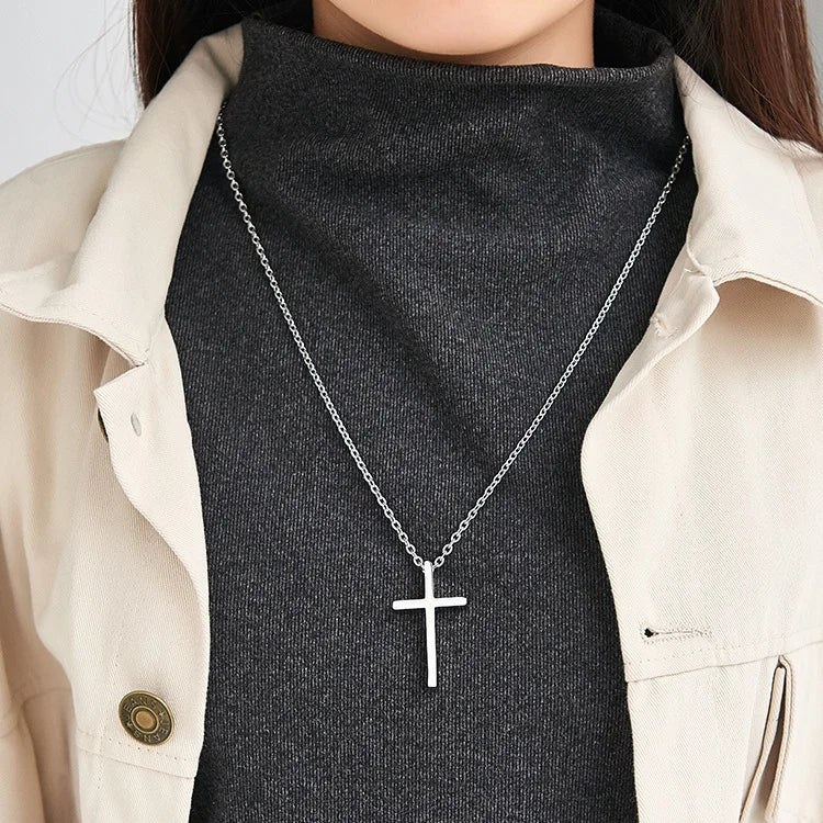 Titanium Cross Chain Necklace