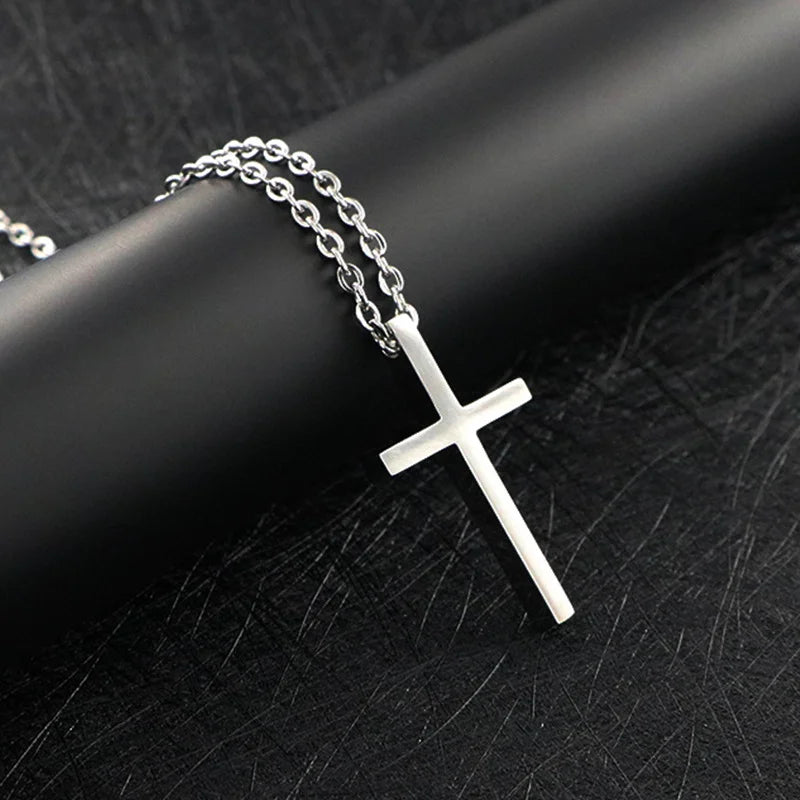 Titanium Cross Chain Necklace