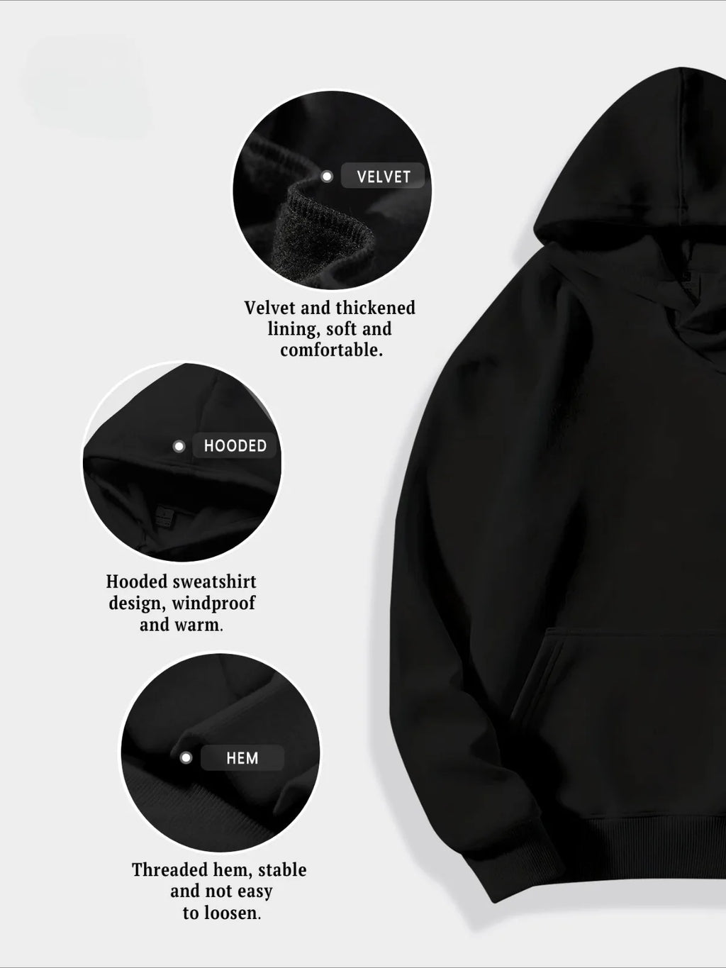 Cross Print Pullover Hoodie