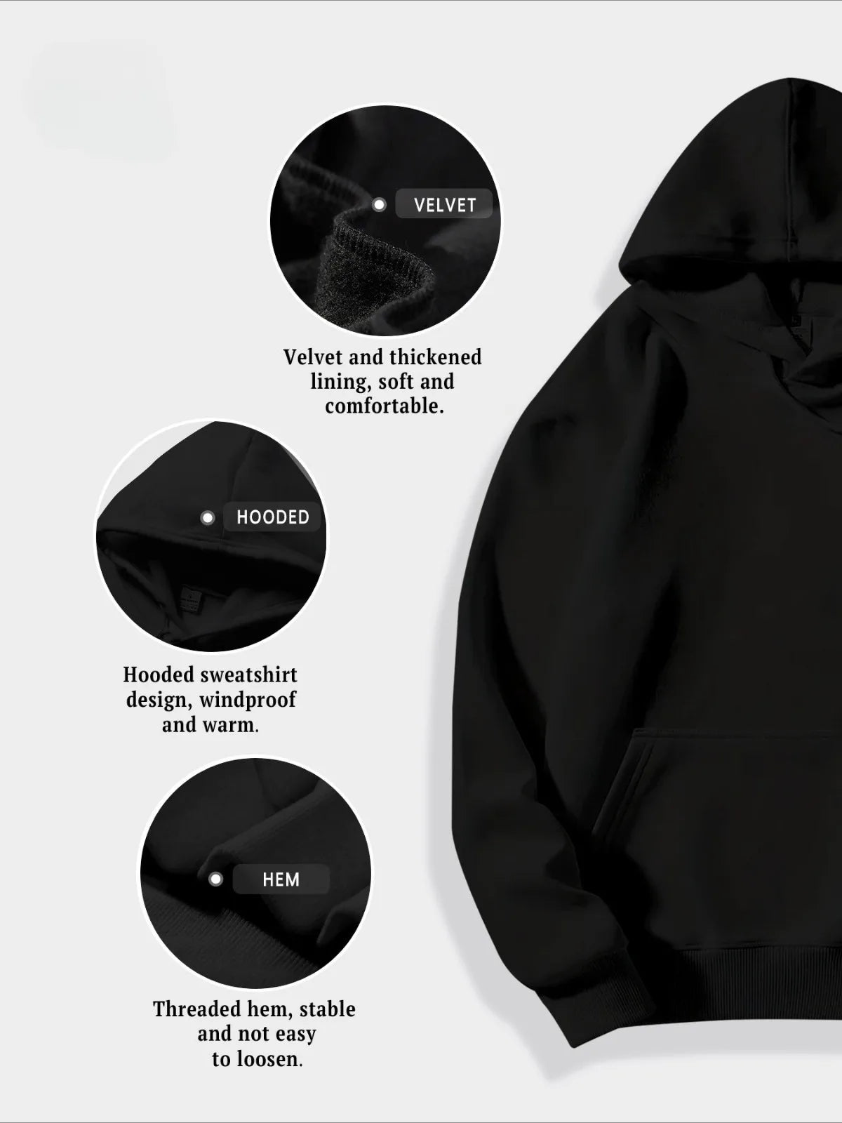 Cross Print Pullover Hoodie